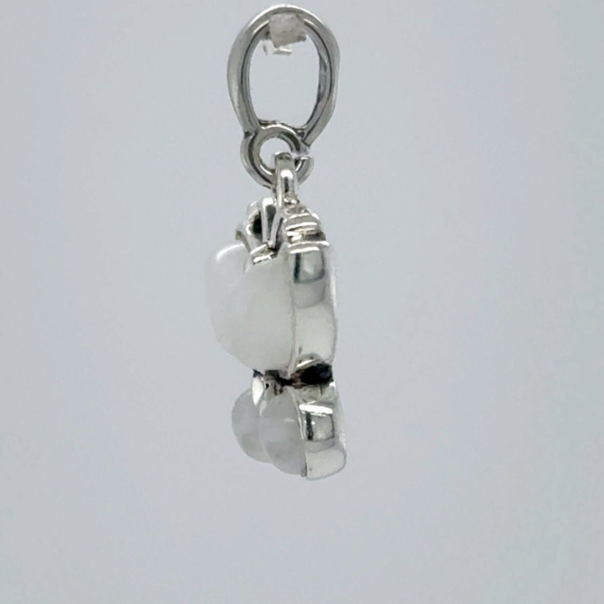 Rainbow MOONSTONE Butterfly Pendant Genuine Natural 925 STERLING SILVER #9e