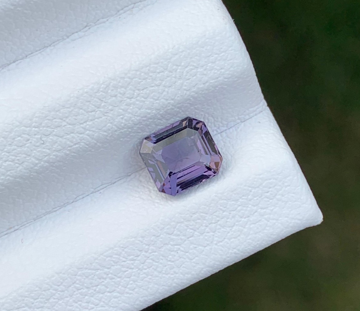 Asscher Cut Lavender Spinel 1.06ct – Natural Burma Loose Gemstone 6mm Purple Gem
