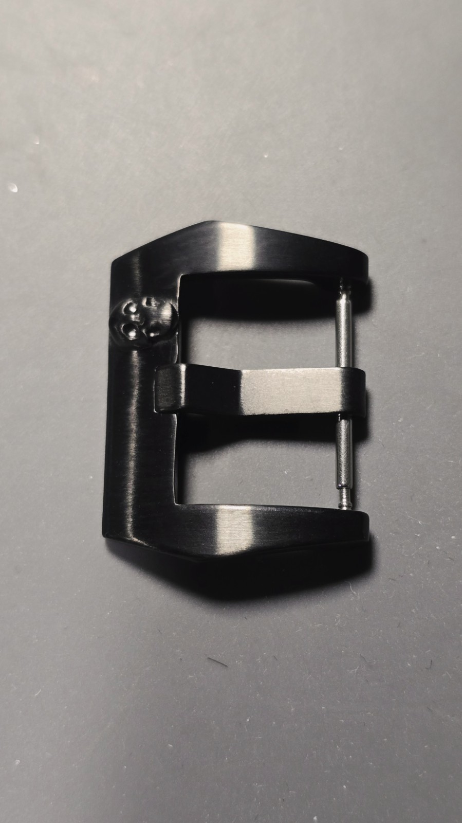 New Brushed Black Skull Watch Buckle 20mm Tongue Width 4mm