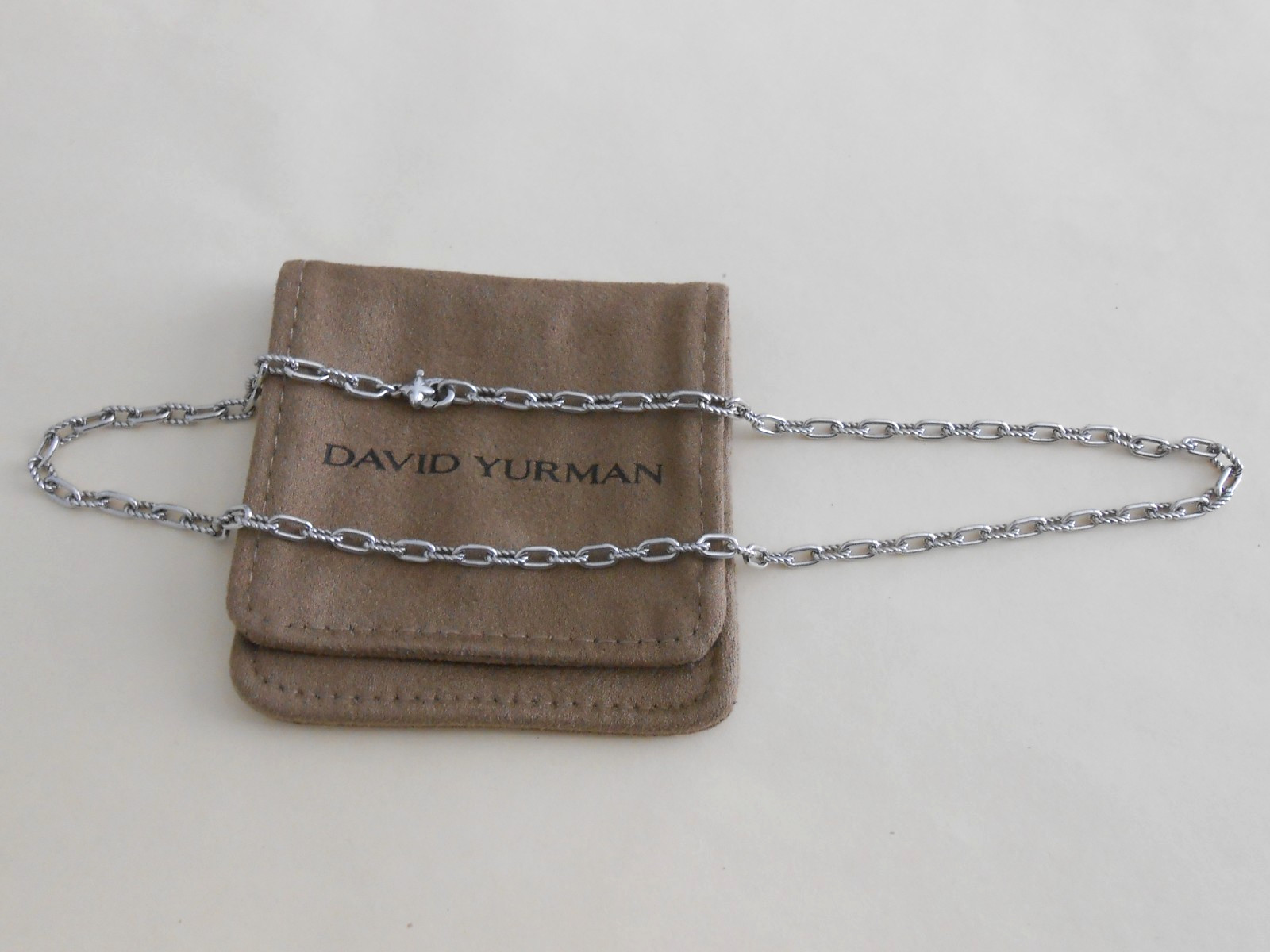 $355 David Yurman Sterling Silver 3mm Madison chain Necklace 16”