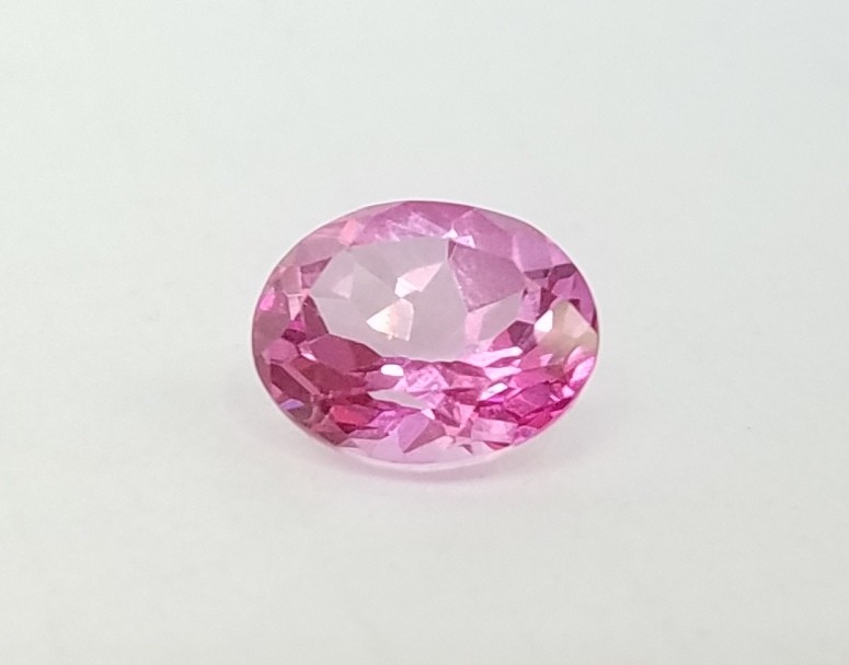 6.1 Carat oval synthetic Pink stone loose Gemstone 12.2MM X 10.1MM