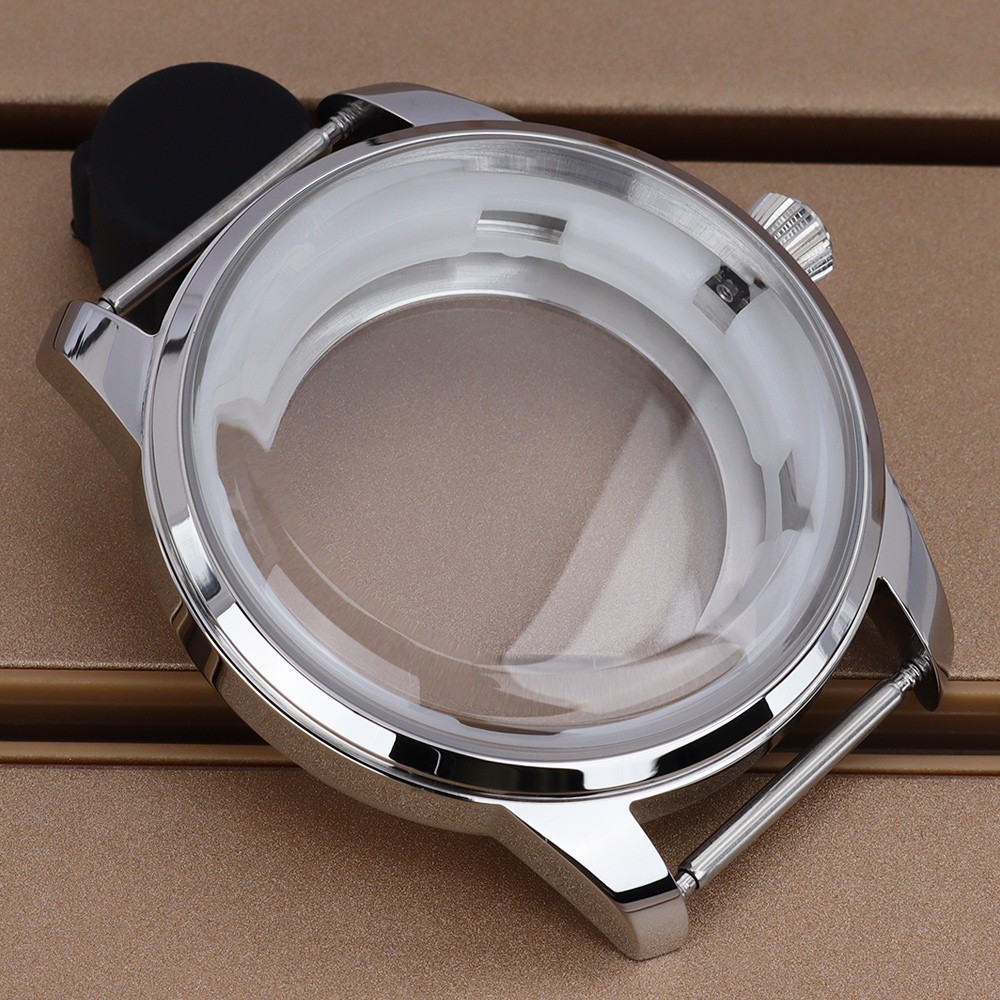 For Seiko NH34 35 36 38 Movement 40.6mm/33mm Silver Watch Cases 316L Stainless