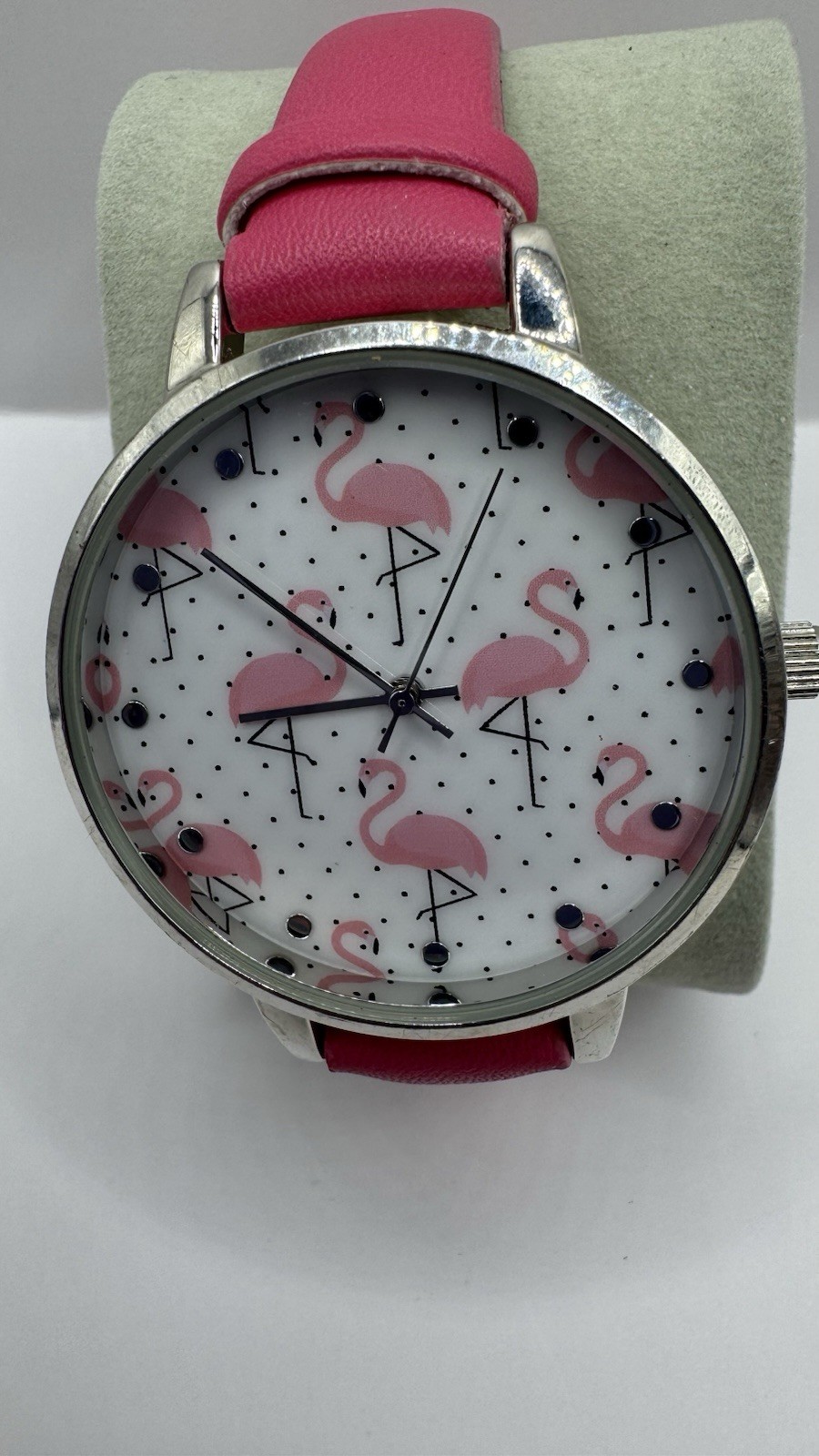 Women’s Ladies Pink Flamingo Wristwatch Watch Needs Battery
