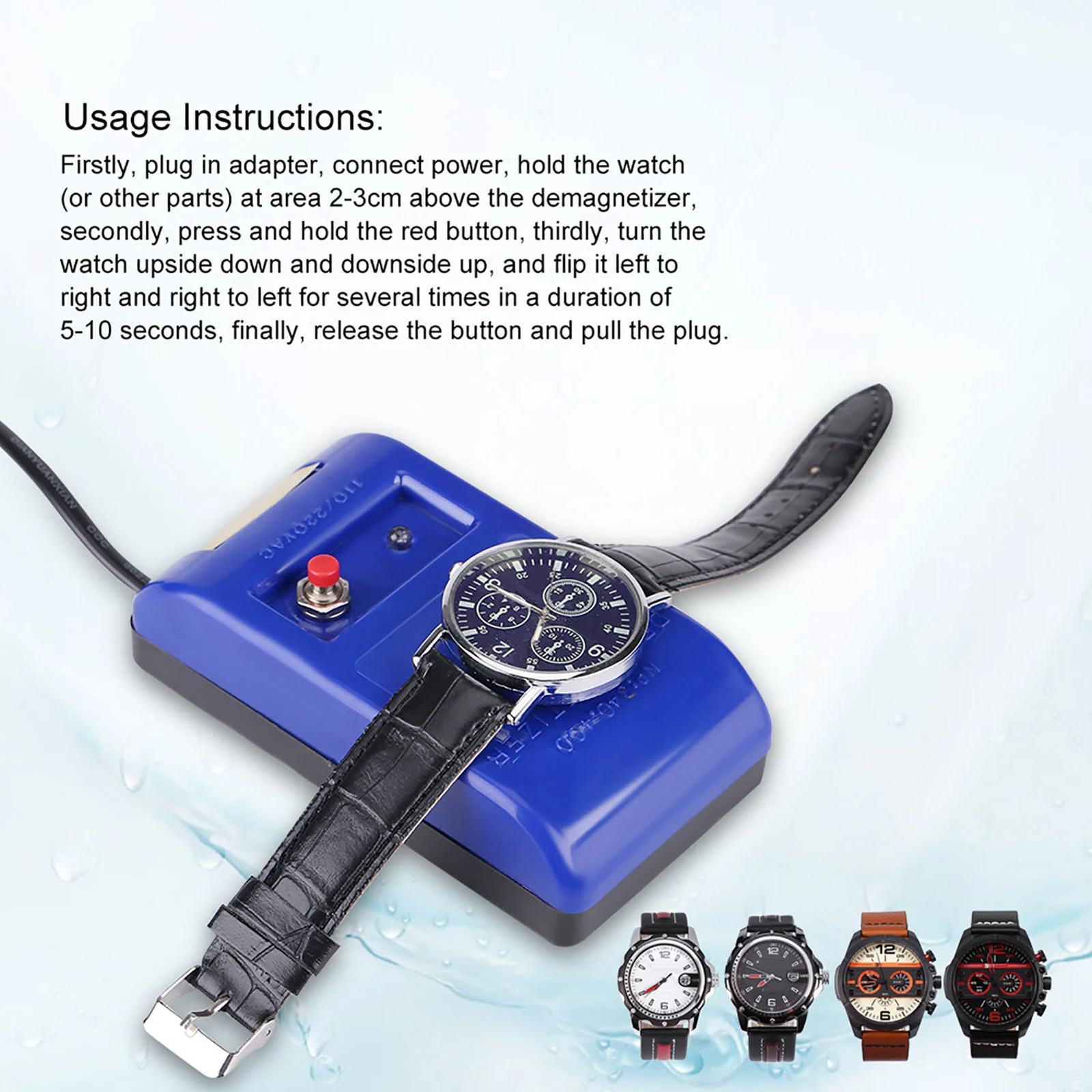 Professional Mechanical Wristwatch Demagnetizer 110/220V Demagnetizer Watch Repa
