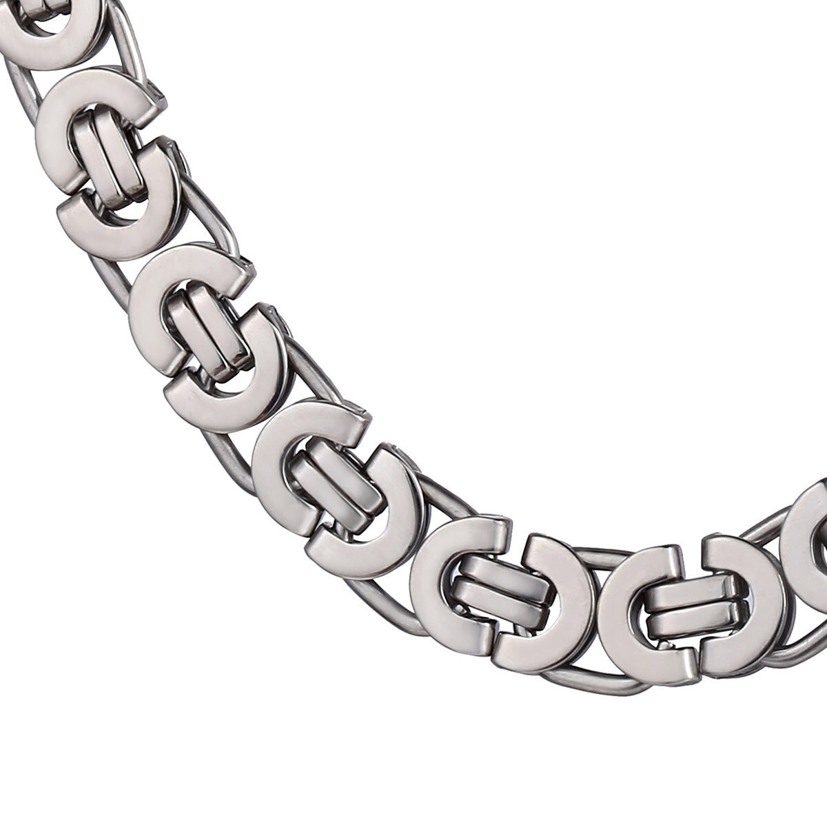 11mm Men’s Stainless Steel Bracelet Necklace Jewelry Set Byzantine Chain 8-30in