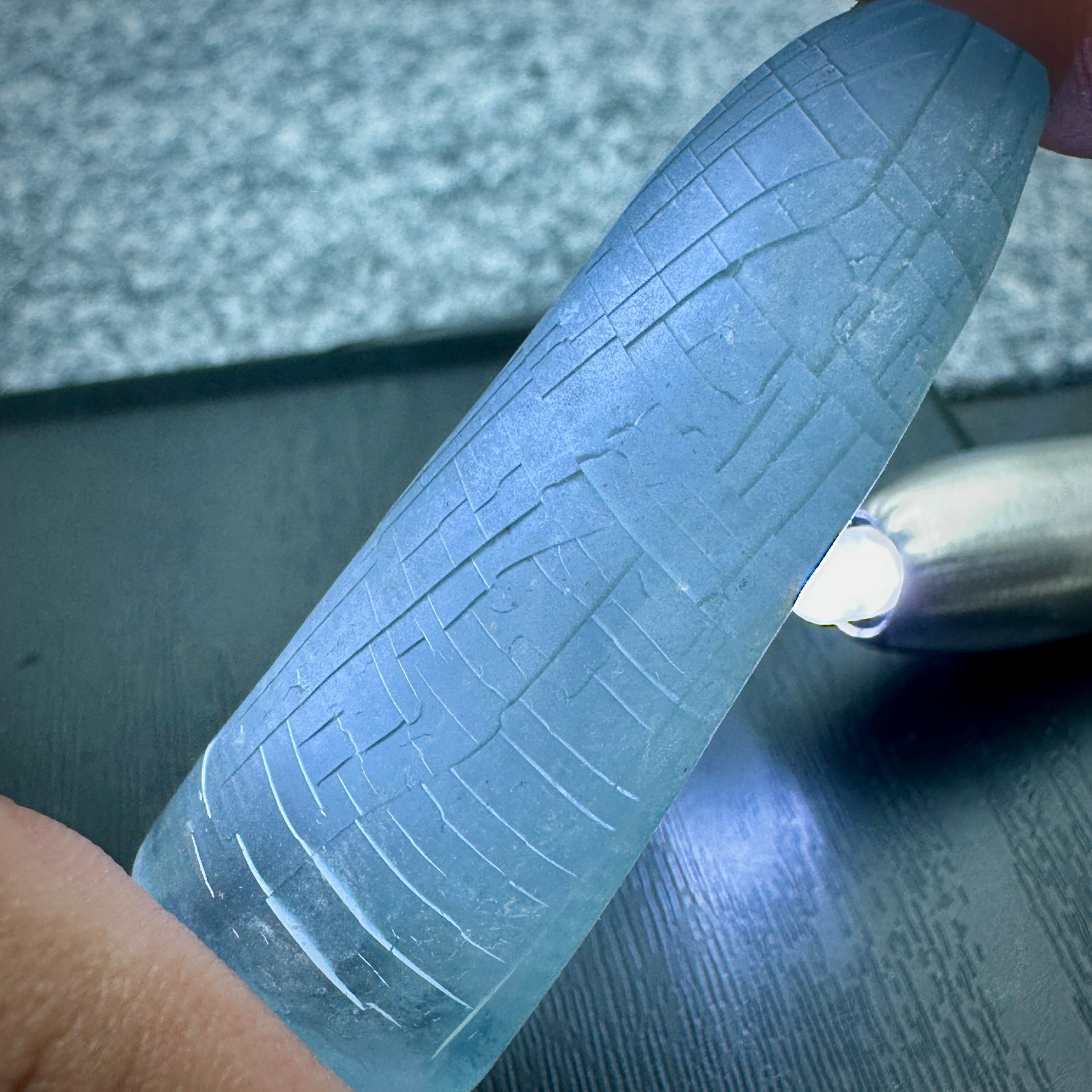 LAB CREATED 29 GRAM SWISS BLUE SPINEL # 106 ROUGH (Full Boule) GEMSTONE