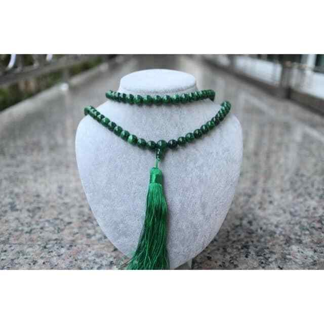 Maw Sit sit jade stone beads dark green size 8-12 mm 108 beads from Myanmar