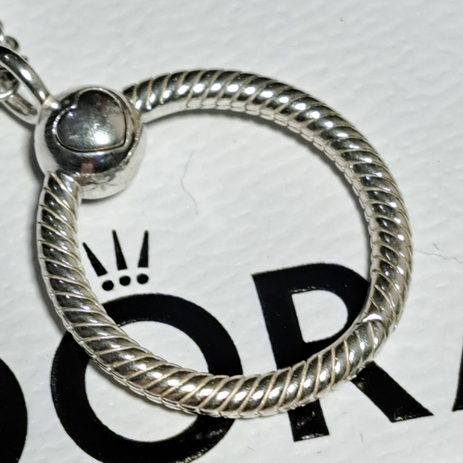 Pandora moments small O Pendant with 60cm Chain – 925 Silver New unused