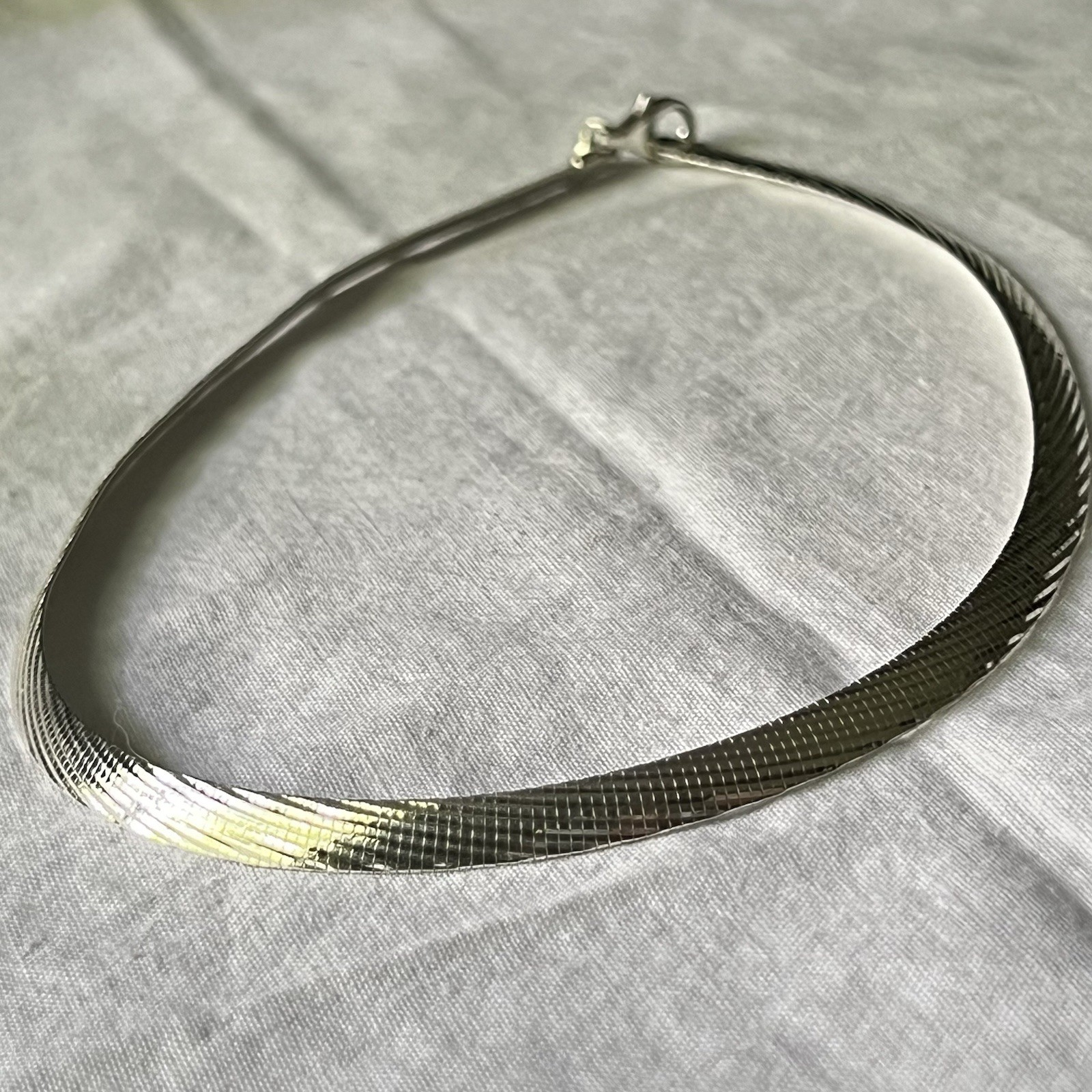 Vintage Milor Italy Omega 950 Silver Chain Necklace, 16”, 16 grams