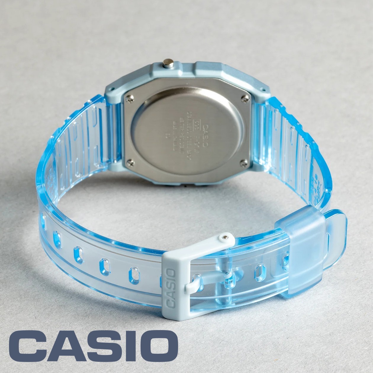 CASIO F-91WS-2JH Transparent Blue Band Classic Digital Watch