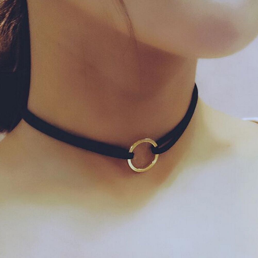 Black Gold or Silver Day Collar O Ring Necklace bdsm ddlg Master slave Dom sub