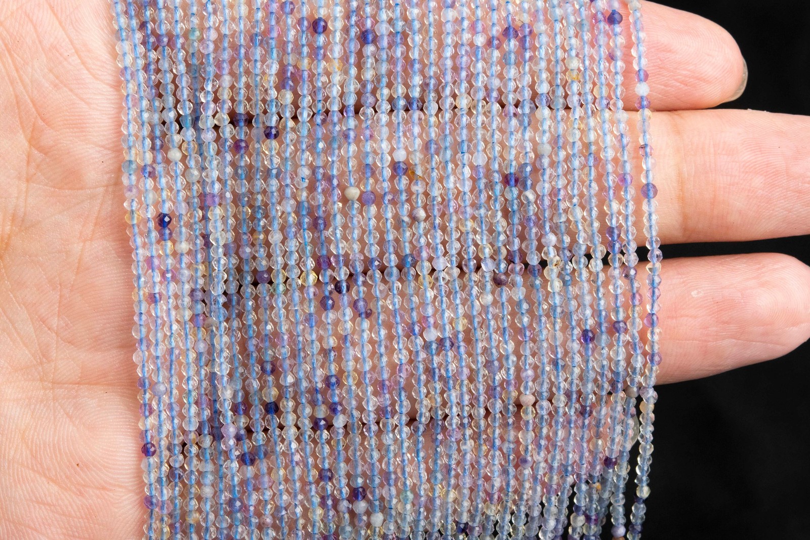 Natural Multicolor Fluorite Loose Beads AAA Faceted Round Shape 2mm 3mm 4mm