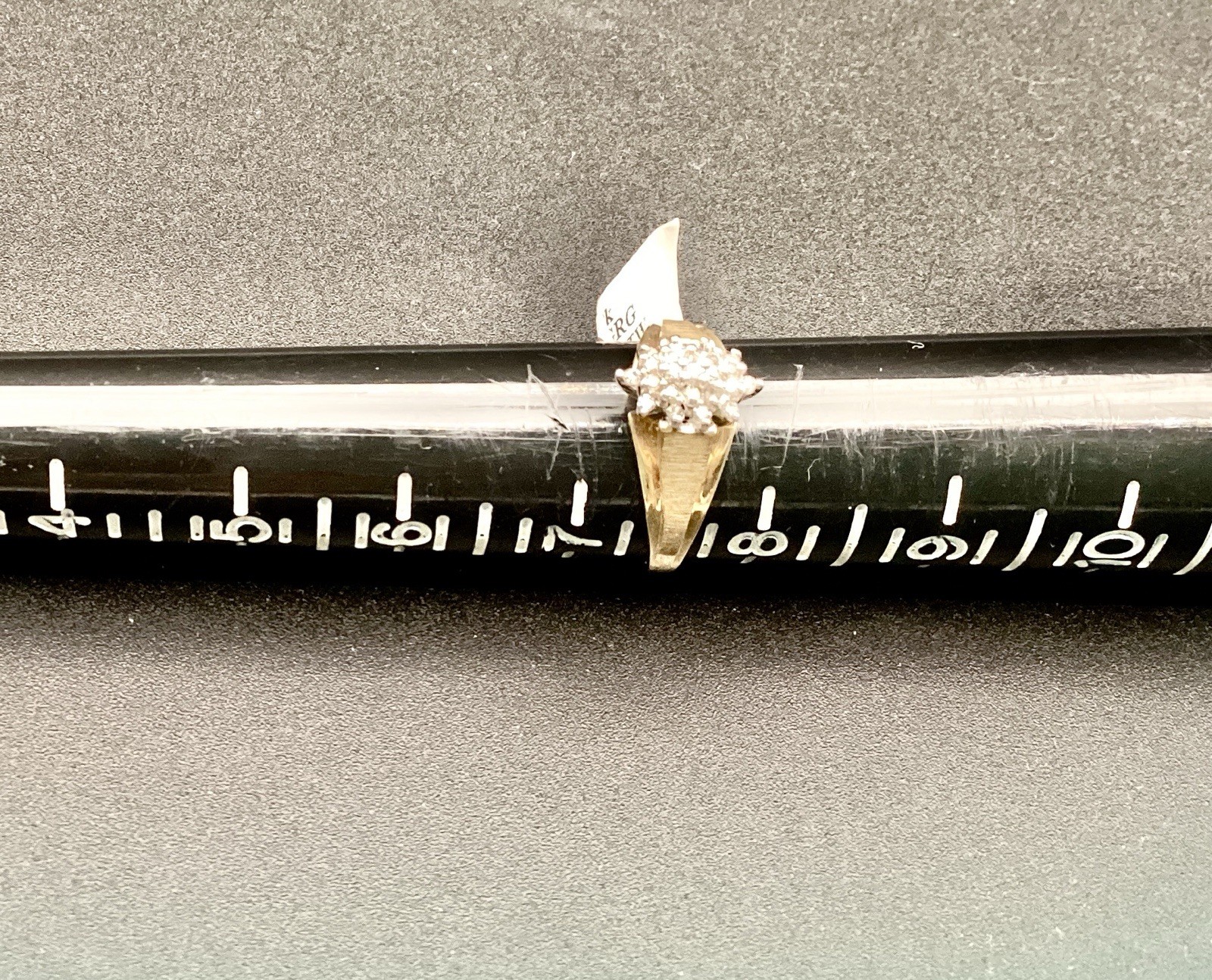 NWT 10 KT Stamped Yellow Gold Women’s 0.15 CTW Cluster Diamond Ring SZ 7.25