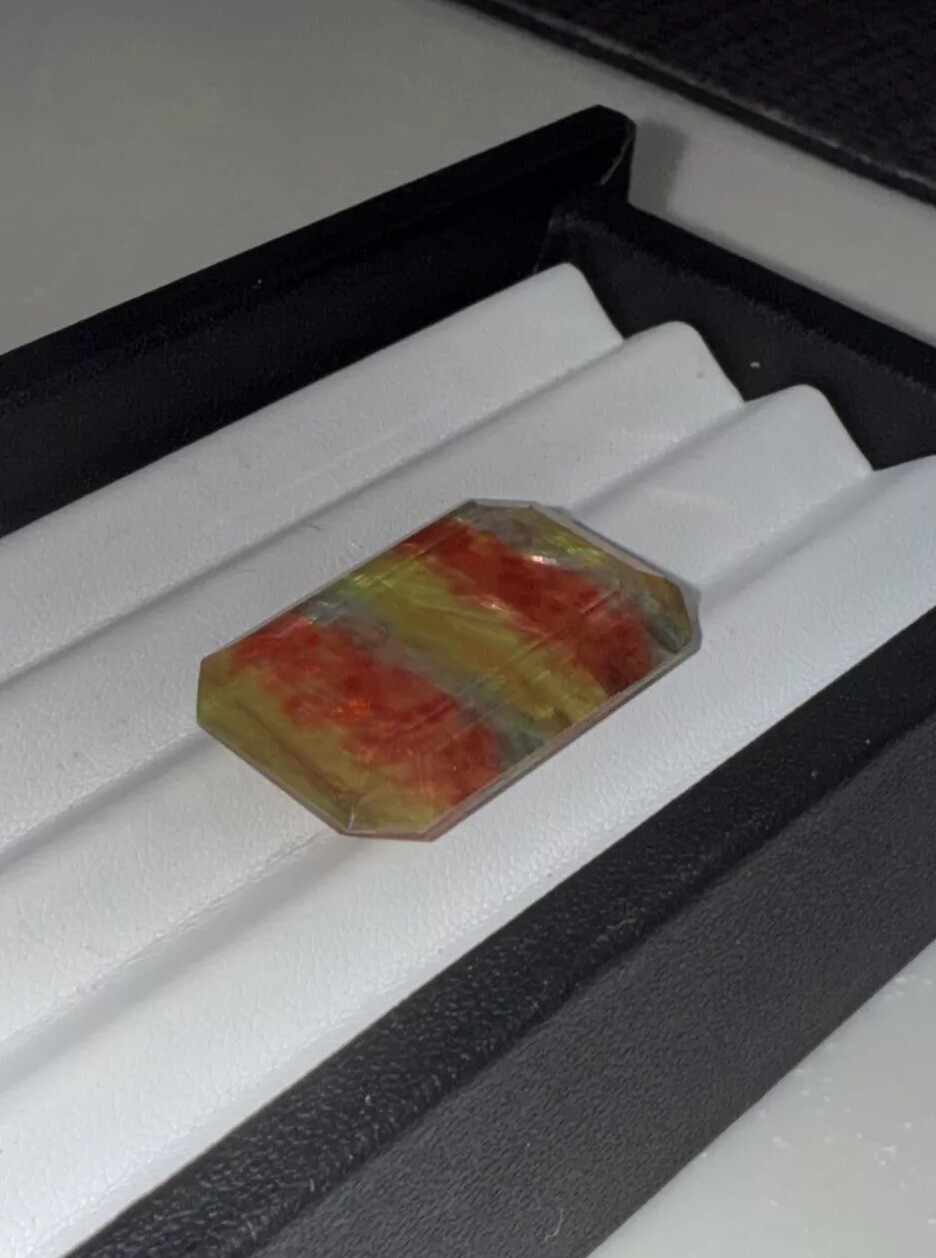 Huge Certified 33.95Ct. Madagascar Emerald Facet All Natural Ammolite Triplet
