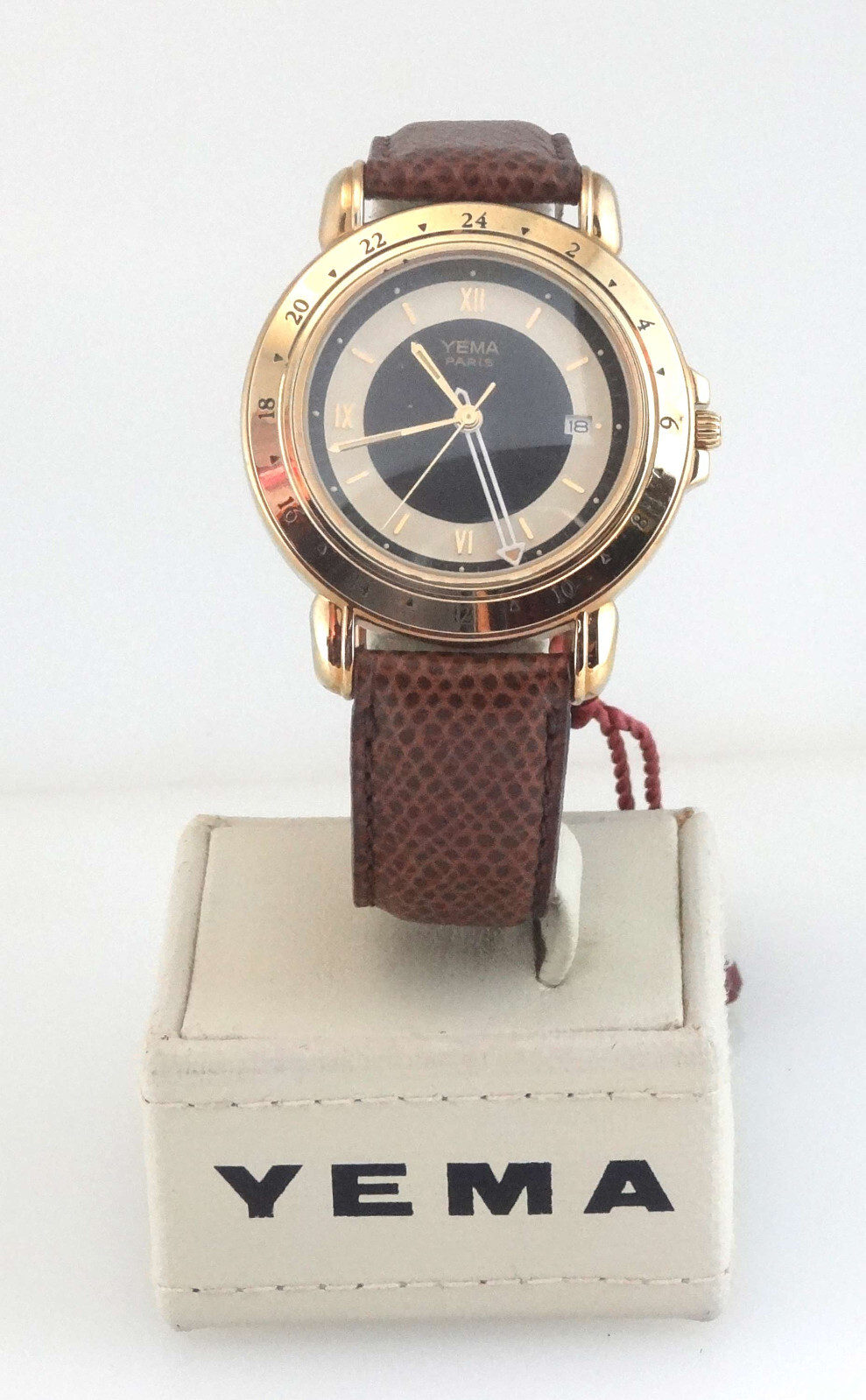 YEMA PARIS ZMZW23 – 50TH ANNIVERSARY 24-HR 4-HAND QUARTZ WATCH ***NEW***RARE***