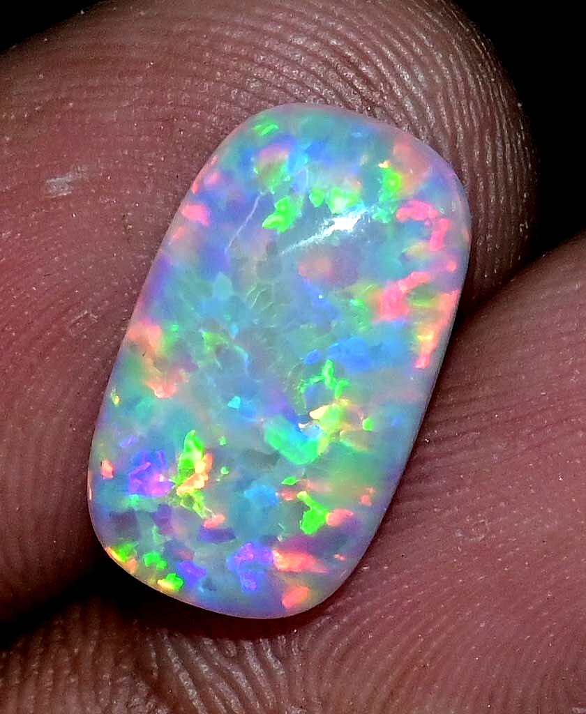 5.25 Ct Natural Ethiopian Fire Opal Certified Play of Color Untreated Gemstone