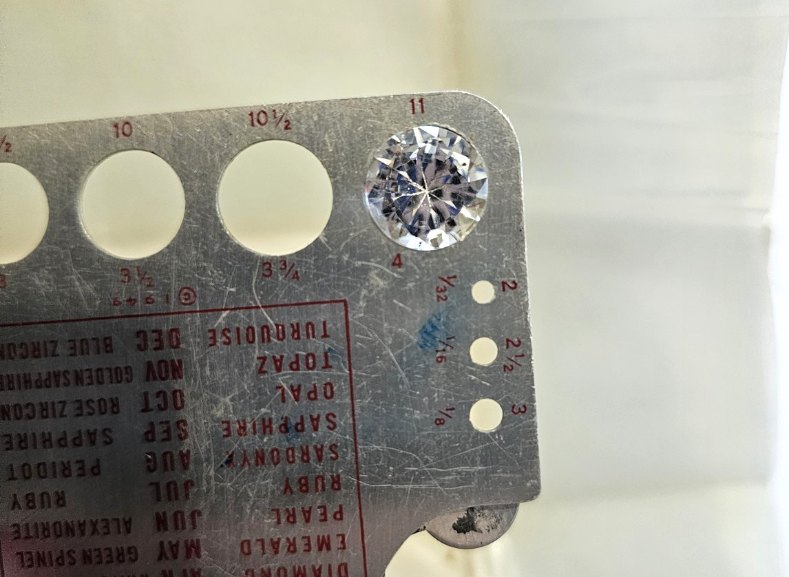 3 Carat YAG Loose Clear Cut Stone- 11 mm -From Jeweler’s Estate