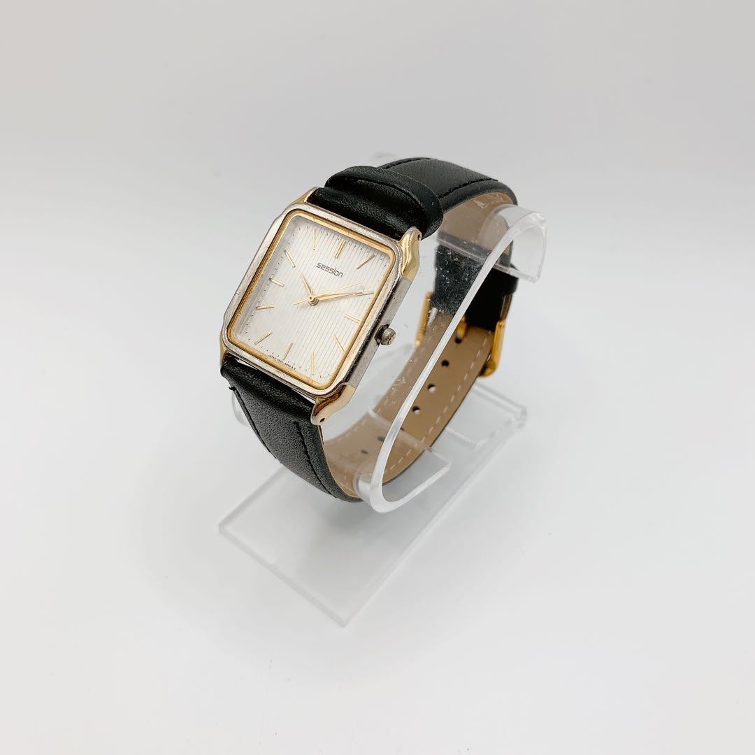 [New Battery] SEIKO Session Men’s Quartz Watch, Square Shape