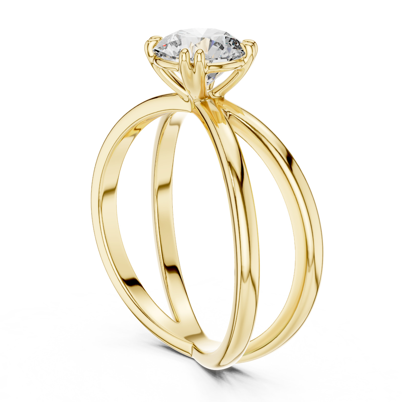 1 Ct Lab Grown Diamond IGI Certified Wedding Gift For Her Gold Ring 14 K F VVS
