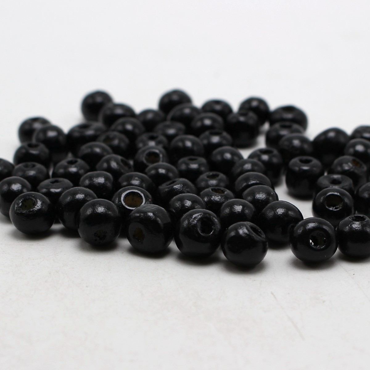 500 pcs Black 8mm Round Wood Beads~Wooden beads Spacer Beads Jewelry Making