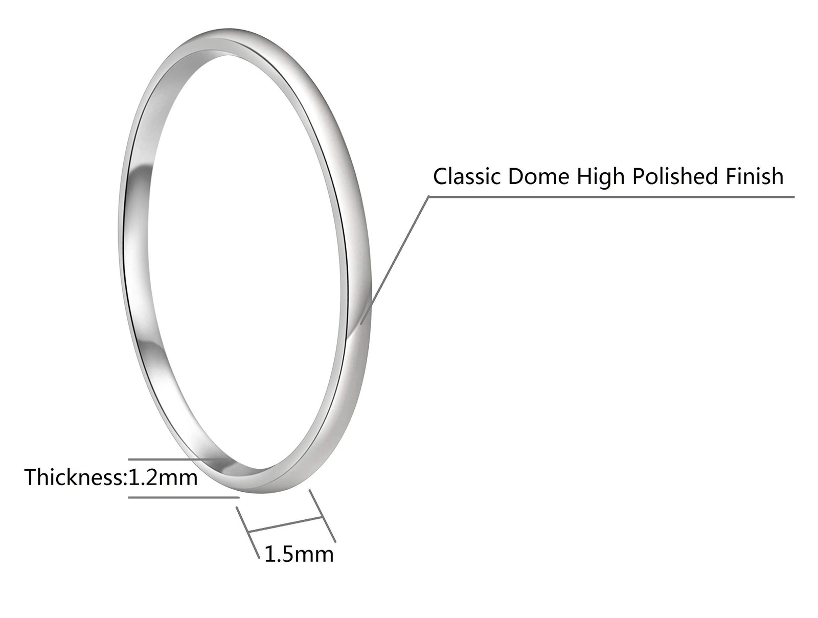CROWNAL 1mm 2mm 3mm 4mm 5mm 6mm 7mm 8mm Tungsten White/Yellow Gold/Rose Gold …