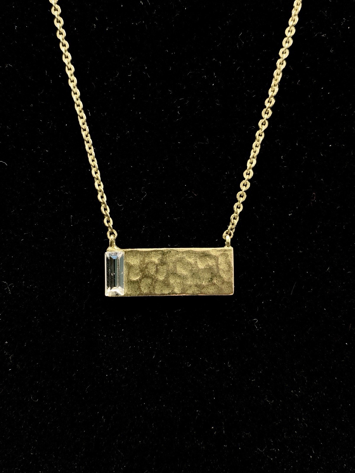 Silpada KR Crossbar Swarovski Crystal Brass Necklace 15″ With A 2″ Extender