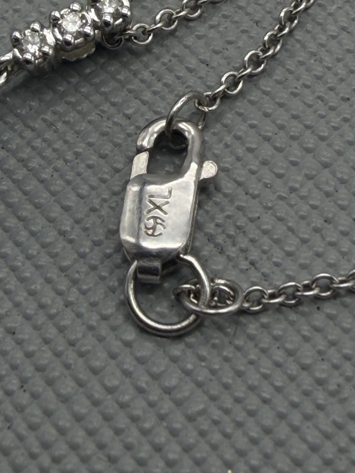 Blue Topaz & Diamond Pendant In 14k White Gold With Chain