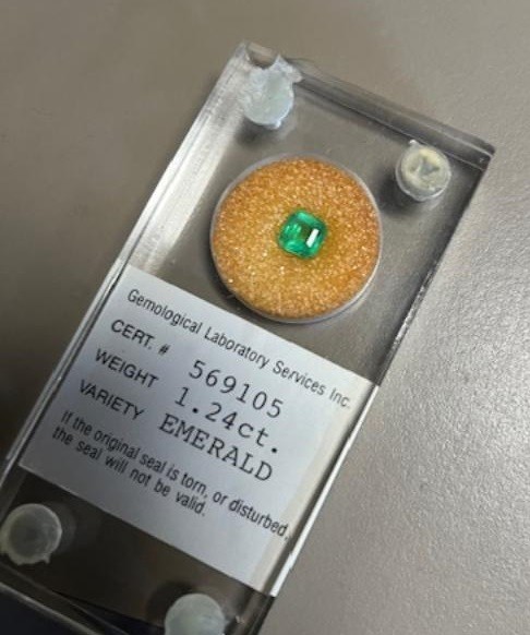 ..#5 GLS Certified Natural Columbian Emerald 1.24 Ct Loose Gemstone Cert:569105