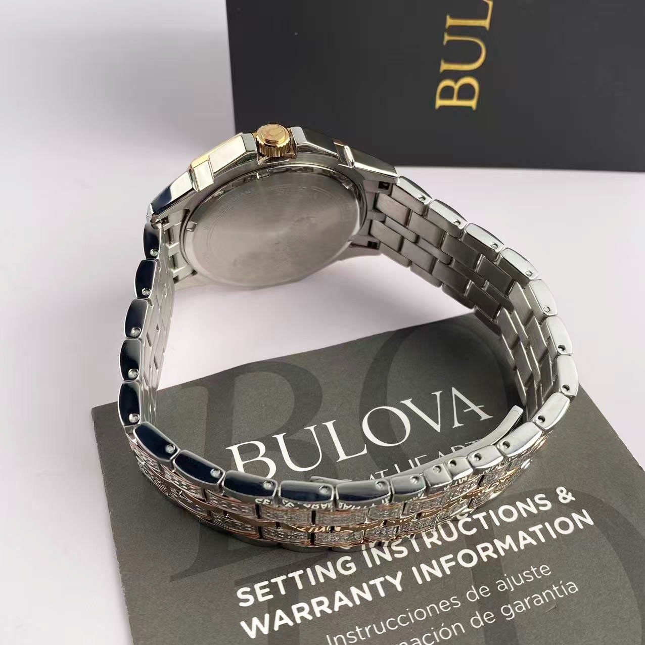New Bulova Octava White Dial Rose Gold Stainless Steel Men’s Quartz Watch 98C133
