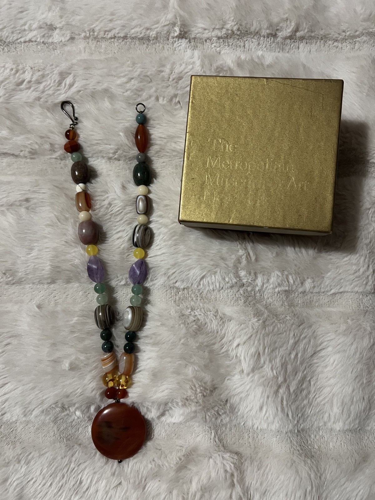Vintage Metropolitan Museum Multiple Gemstone Necklace