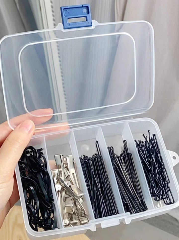 Hair Clip Storage Box Jewelry Organizer Case – Compact & Durable Storage