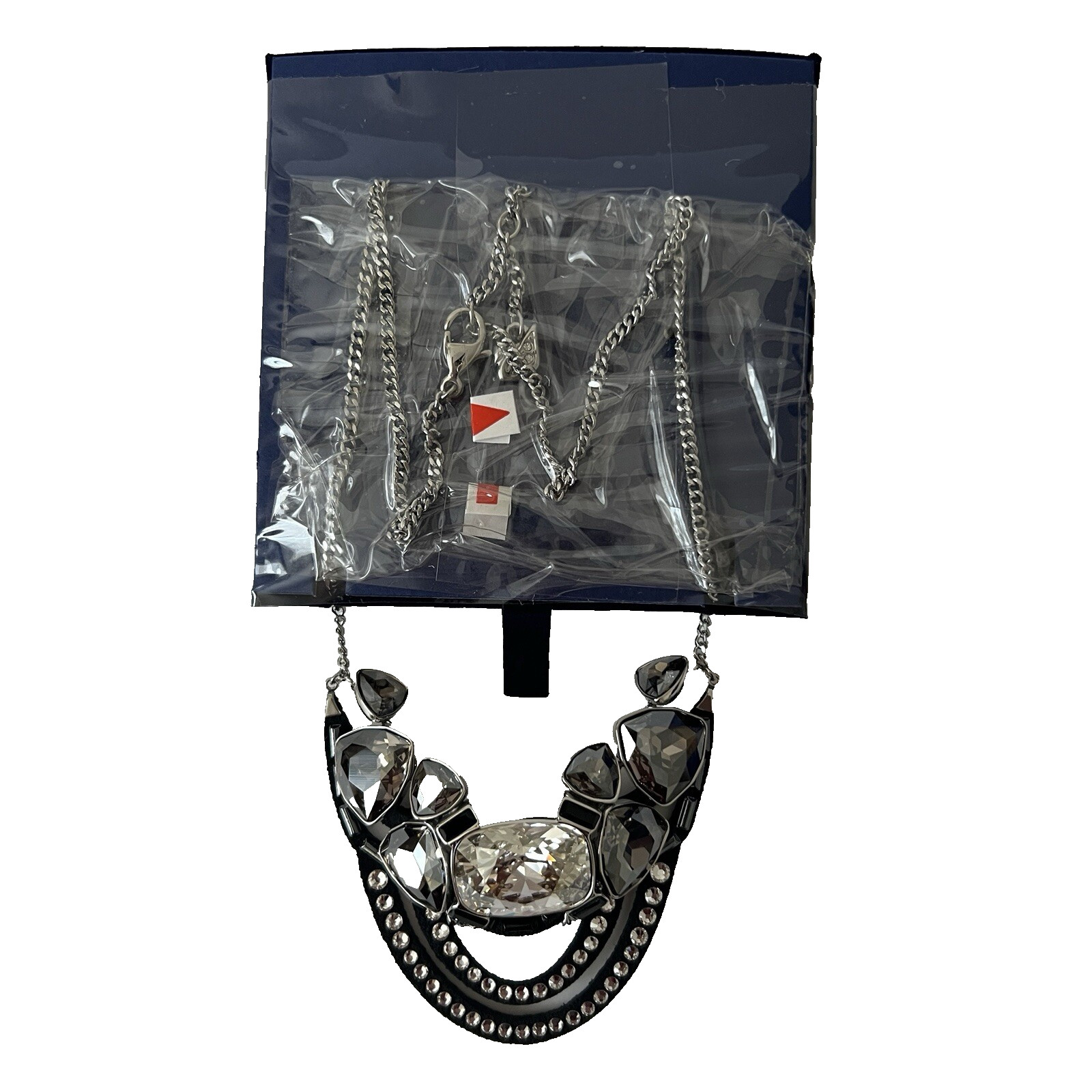 NWB SWAROVSKI Divine Crystal On Black Alcantara Necklace 5142970