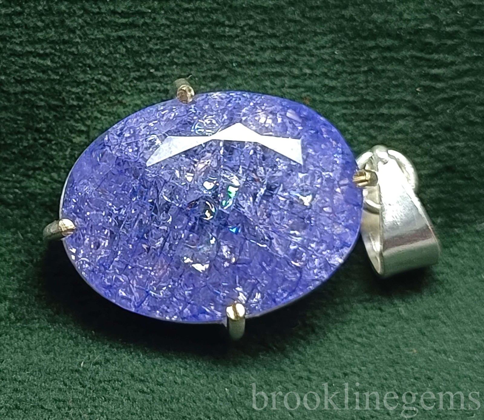 60.65 Carat Blue Tanzanite Pendant EGL Certified 925 Sterling Silver Chain “5NSC