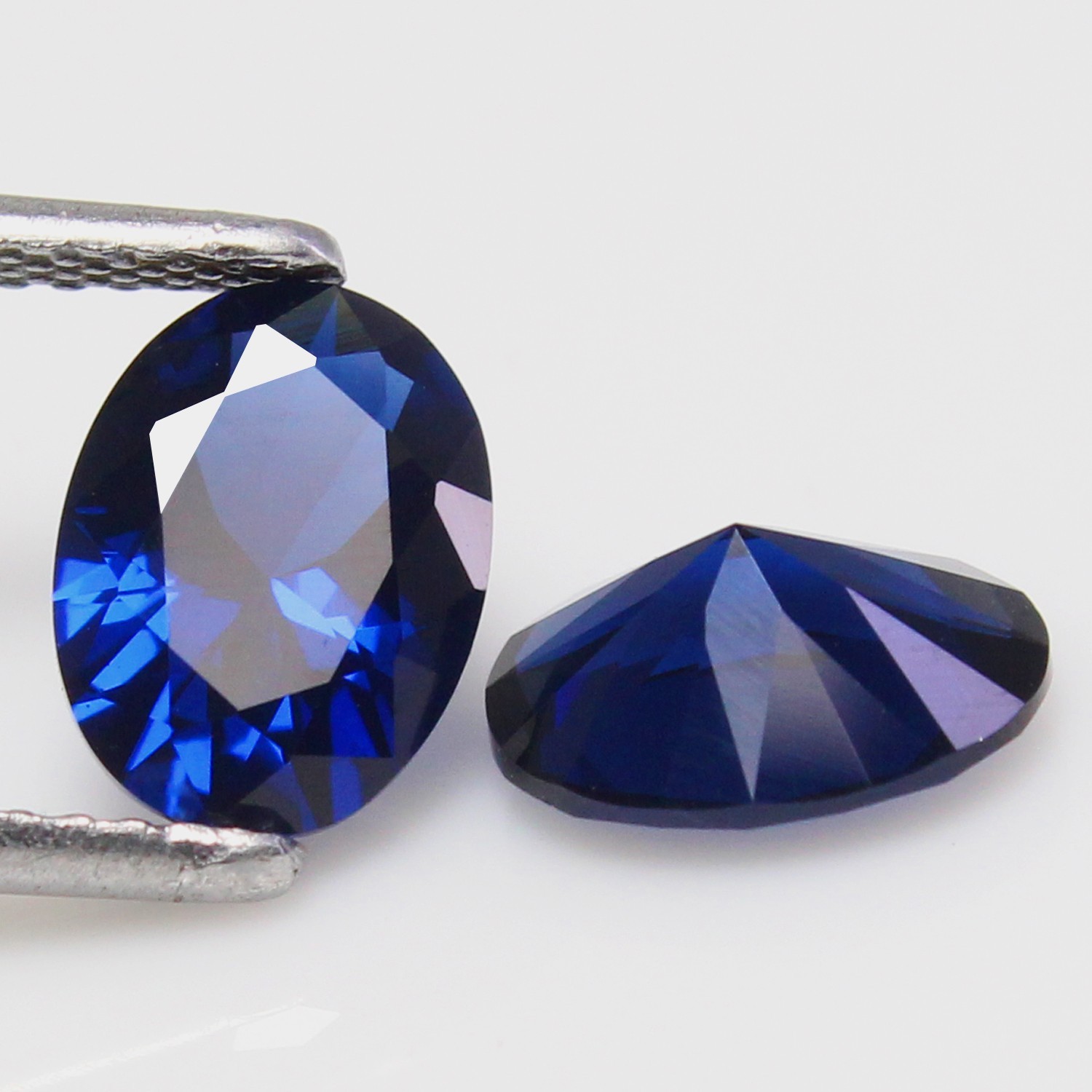 Natural Certified Ceylon Blue Sapphire 4×3 MM Oval Pair Stunning AAA+ Gemstones