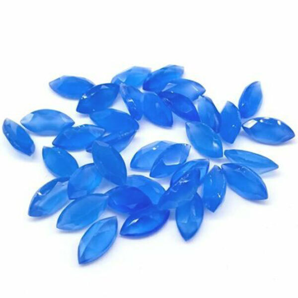 6X3MM-20X10MM NATURAL BLUE CHALCEDONY MARQUISE CUT FACETED LOOSE GEMSTONE