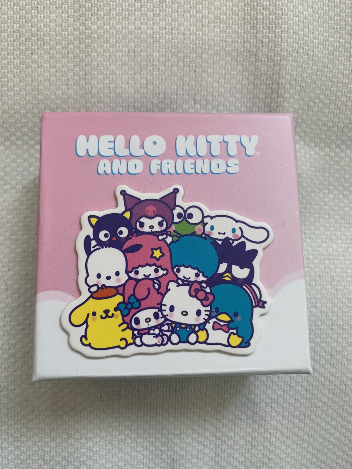 My Melody Crystal Heart 14K Gold Plated Necklace Hello Kitty 16” NIB