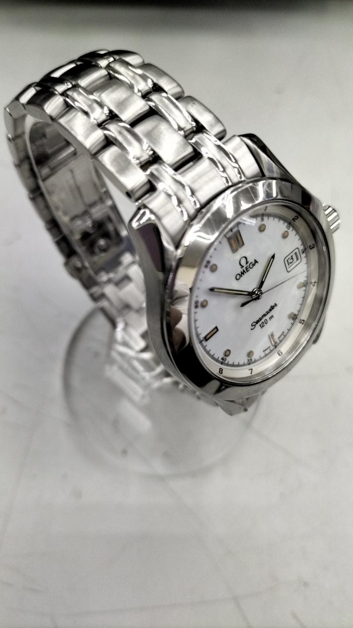 Omega Seamaster Quartz Mens Watch Ref 196.1501 Stainless Steel From Japan