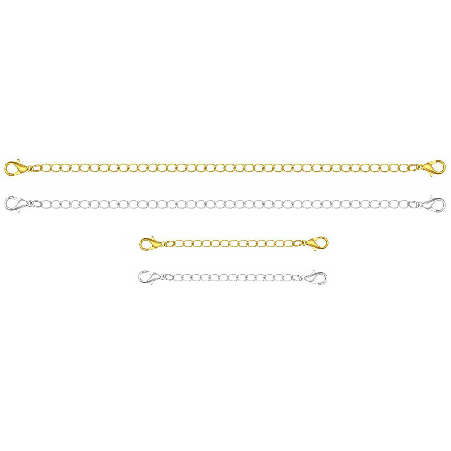 2-Pack Extender / Safety Chain Extender Necklace Bracelet Lobster Lock 3″ or 6″
