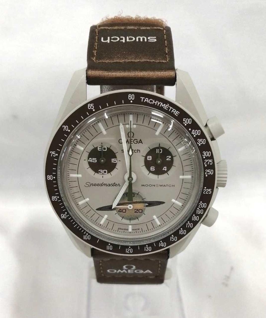 Omega x Swatch MoonSwatch Mission to Saturn Omega Swatch Bioceramic Quartz Watch