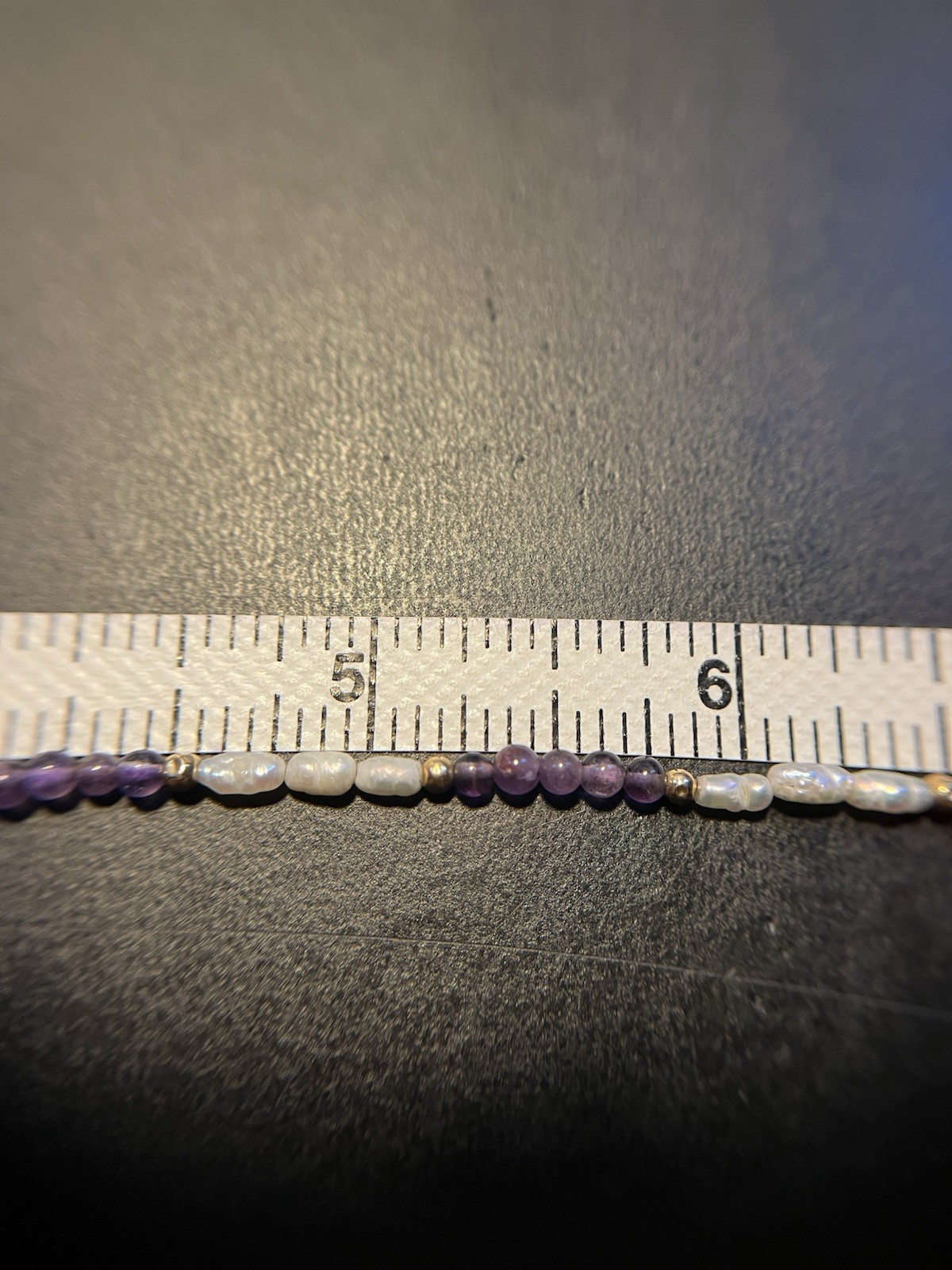 Women’s Bracelet Amethyst Freshwater Pearls 14K Gold Beads And Clasp 7.25 in