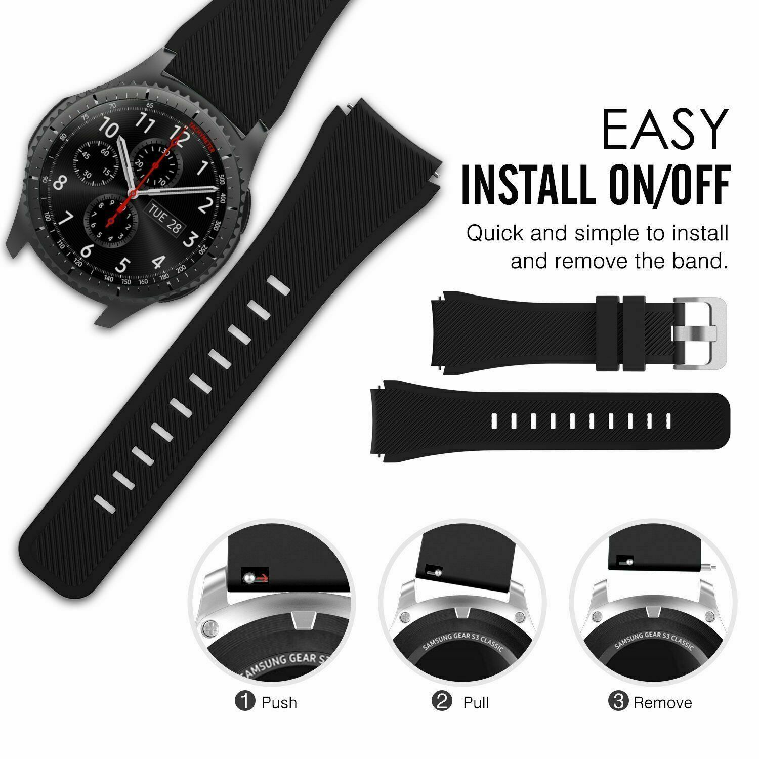 Silicone Sport Watch Band For Garmin Forerunner 265 255/Venu 2 3/Vivoactive 4