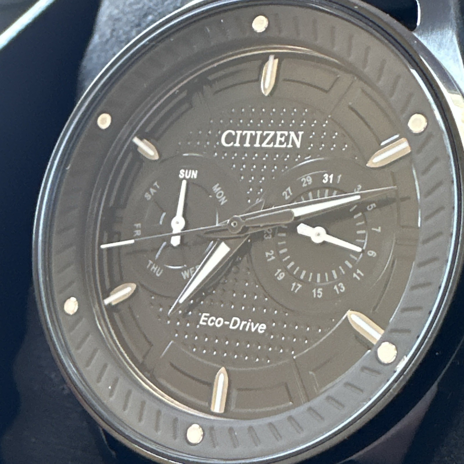 Citizen Men’s Sport Casual Day Date Eco-Drive Black Watch 42MM BU4025-59E