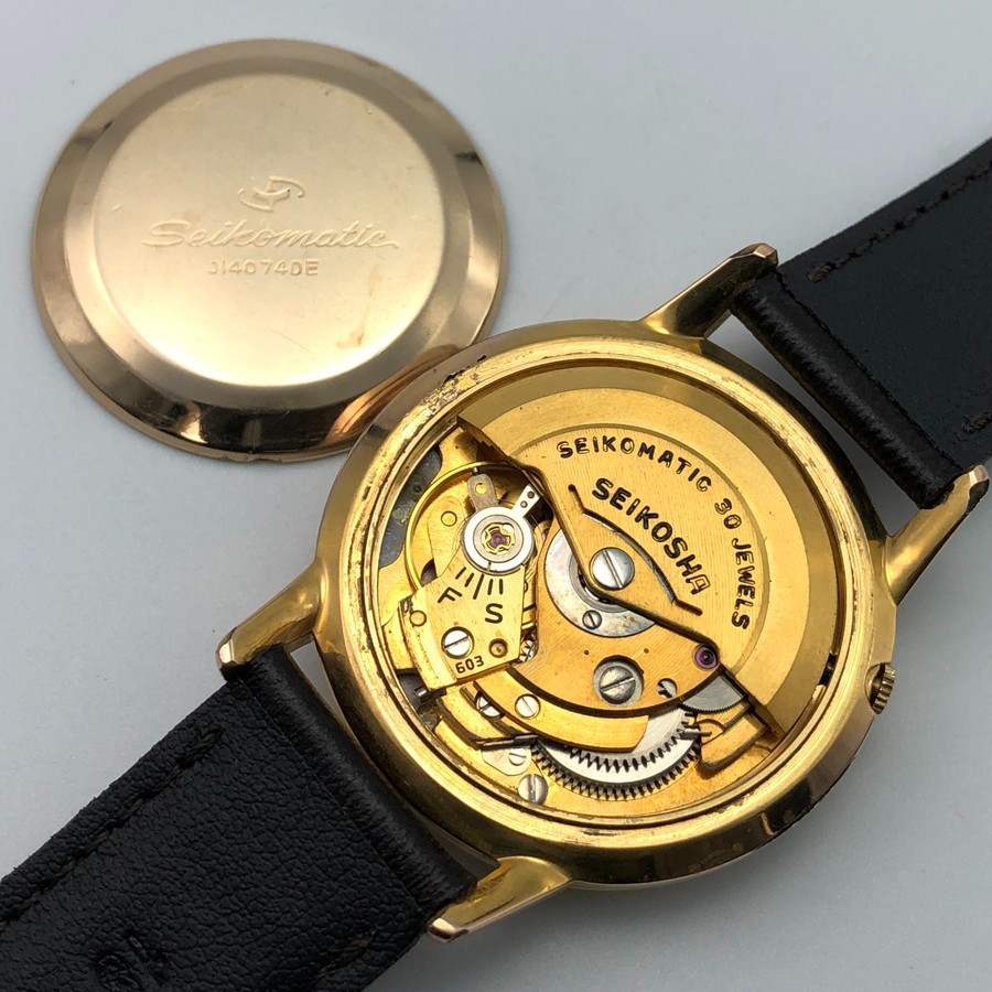 Vintage 1963 SEIKO Seikomatic 30J GOLD FILLED J14074DE Automatic Japan #2627