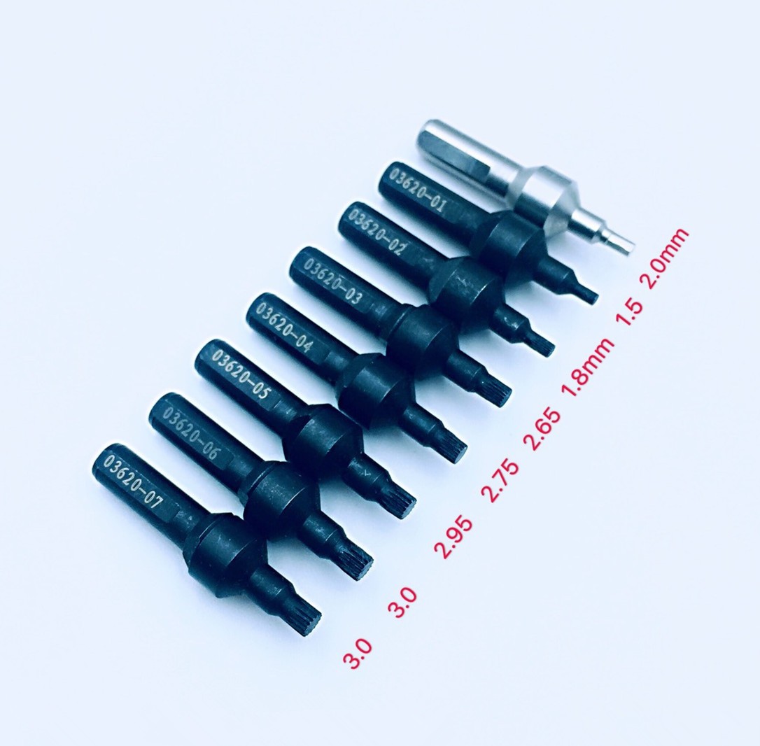 Watch Crown Tube Removal & Installation Tool Pusher Battery Case With Nozzles