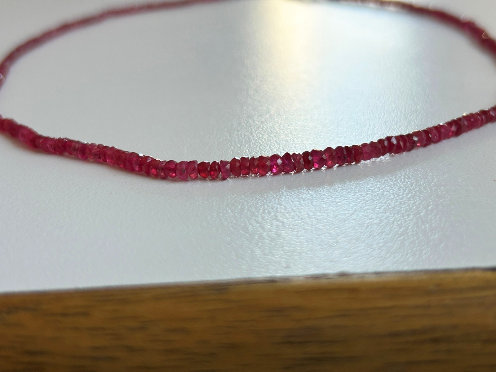 Natural Ruby Faceted Rondelles 16″ string 2.50 – 3 mm loose Beads Lustrous & Red