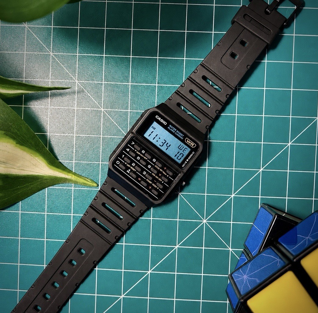 Custom Casio CA53W1 Calculator Watch – Light Blue Filter Mod