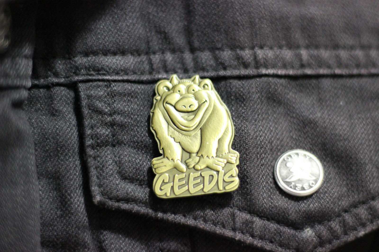 GEEDIS AND THE LAND OF TA 3D Die Struck Pin backpack hat lapel flair collectable