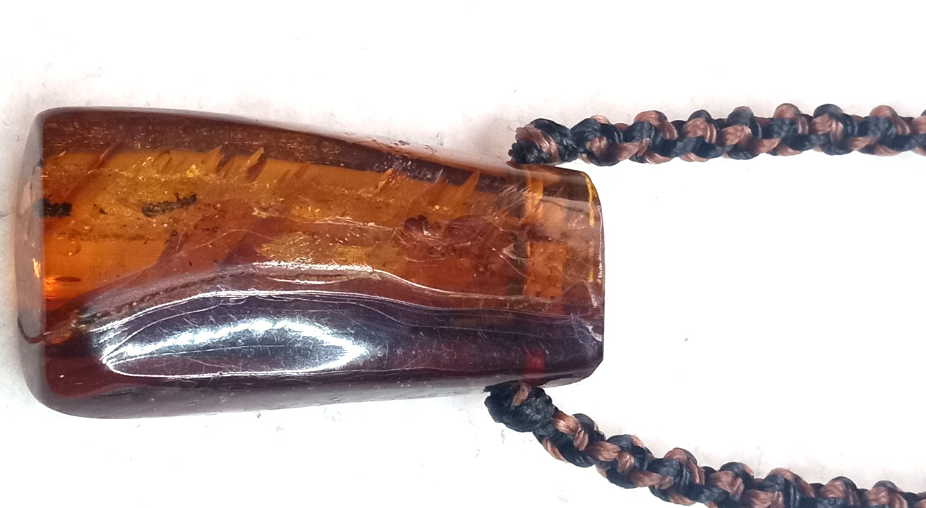 Amber Natural 25 million years old from Mexico adjustable hand braided.