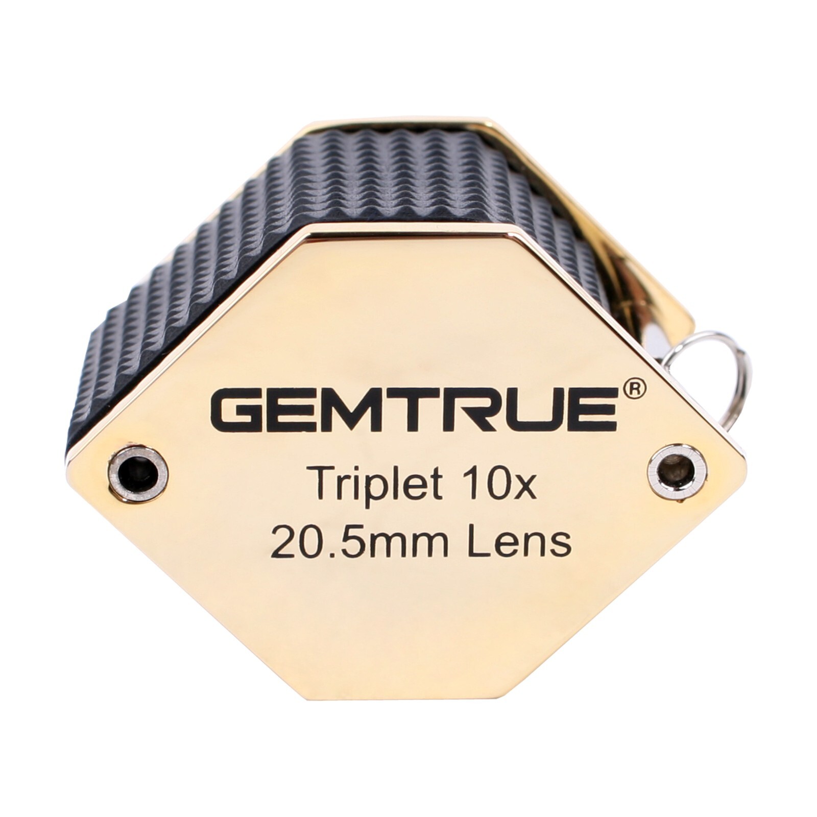 GemTrue Jewelry Loupe Diamond Loupe 20.5mm 10x Triplet Loupe with Rubber-grip