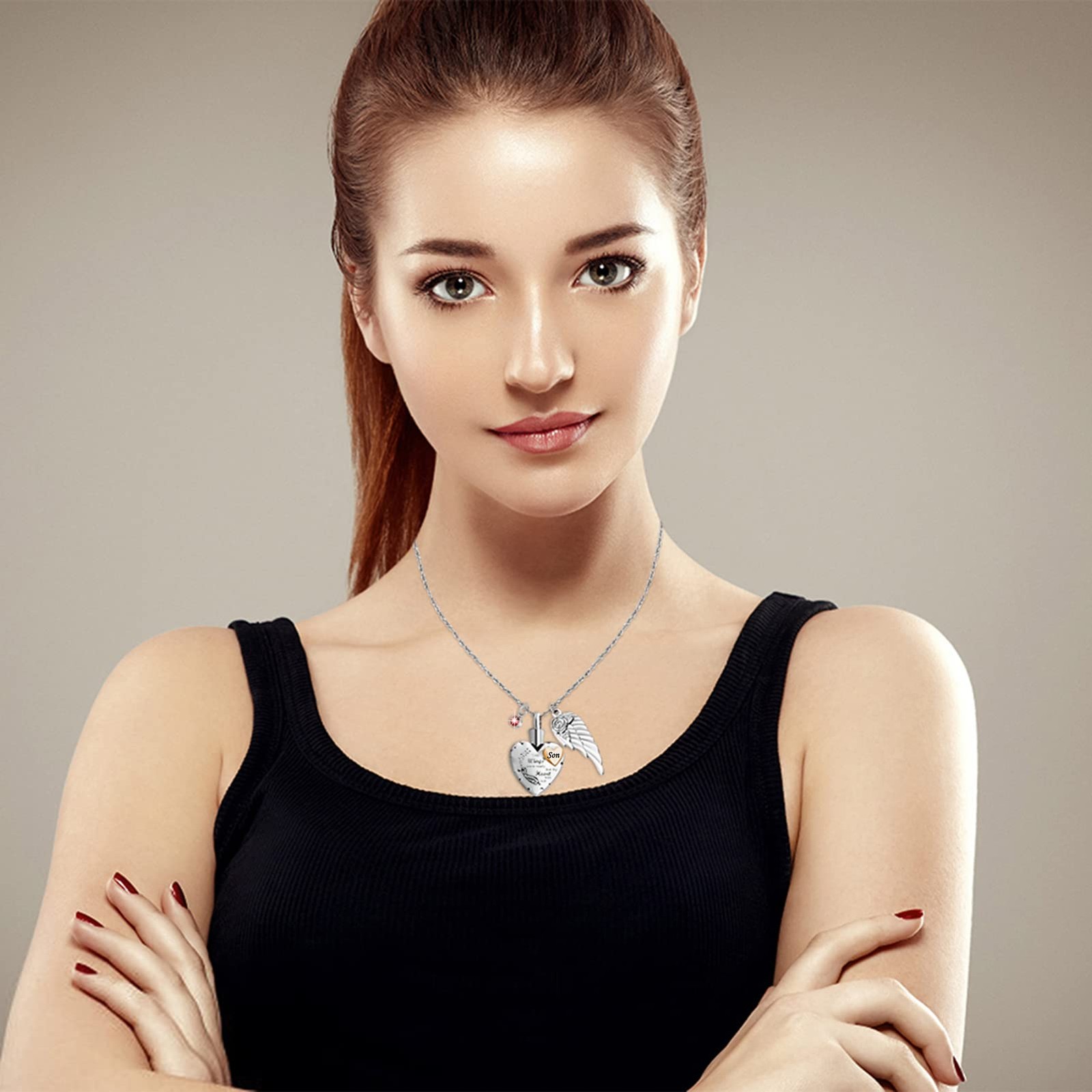 Heart Cremation Necklace for Ashes Cremation Jewelry with 12 Birthstones Urn …